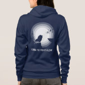 Learn to Fight Alone – Lion Under Moonlight Hoodie (Rückseite)
