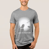 Learn to Fight Alone – Lion Under Moonlight Tri-Blend Shirt (Vorderseite)
