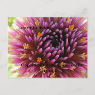 Learn to listen, Opportunity sometime... Postkarte
