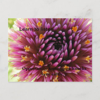 Learn to listen, Opportunity sometime... Postkarte