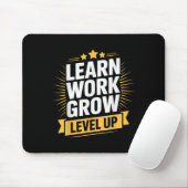 Learn Work Grow Level Up Motivational Growth Insra Mousepad (Mit Mouse)