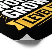 Learn Work Grow Level Up Motivational Growth Insra Poster (Ecke)