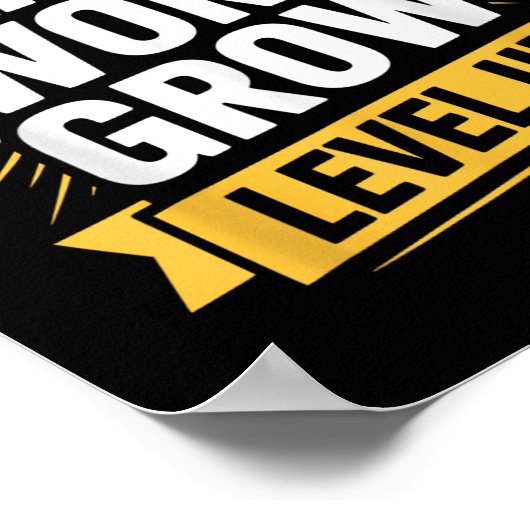 Learn Work Grow Level Up Motivational Growth Insra Poster (Ecke)