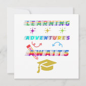 Learning Adventure Awaits, Erster Schultag Einladung (Vorderseite)