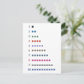 Learning Count bis 10 geometrische Formen Postcard Postkarte (Stehend Vorderseite)