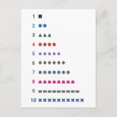 Learning Count bis 10 geometrische Formen Postcard Postkarte (Vorderseite)