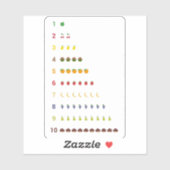 Learning Count to 10 with fruits Sticker (Blatt)