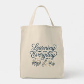 Learning Everyday inspiration gift for teachers  Tragetasche (Rückseite)