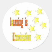 Learning is illumination,Roound stickers with star (Vorderseite)