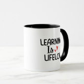 'Learning Is Lifelong' Teacher Thank You Gift  Tasse (VorderseiteRechts)