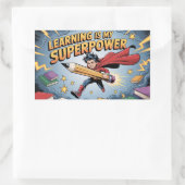 Learning Is My Superpower – Motivational Sticker f (Tasche)
