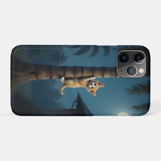 Learning to Climb – Cute Cat Moment Case-Mate iPhone Hülle (Rückseite (Horizontal))