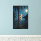 Learning to Climb – Cute Cat Moment Leinwanddruck (Insitu (Holzboden))