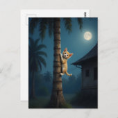 Learning to Climb – Cute Cat Moment Postkarte (Vorne/Hinten)