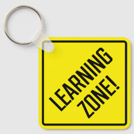 Learning Zone! Quadratischer Schlüsselanhänger aus