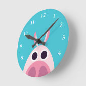 Leary the Pig Runde Wanduhr (Winkel)