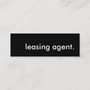 Leasing-Agent. Mini Visitenkarte