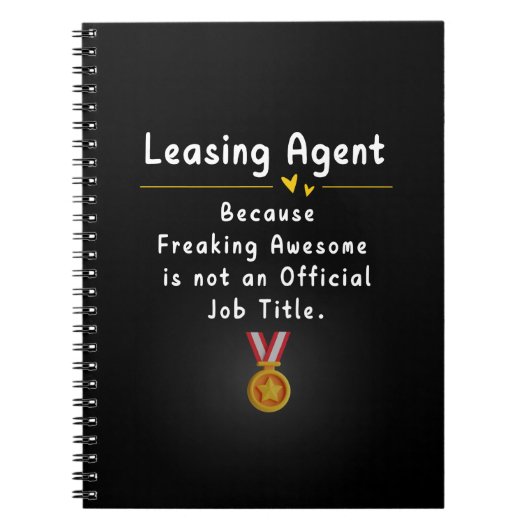 Leasing-Agent Weil total Awesome Notizblock (Vorderseite)