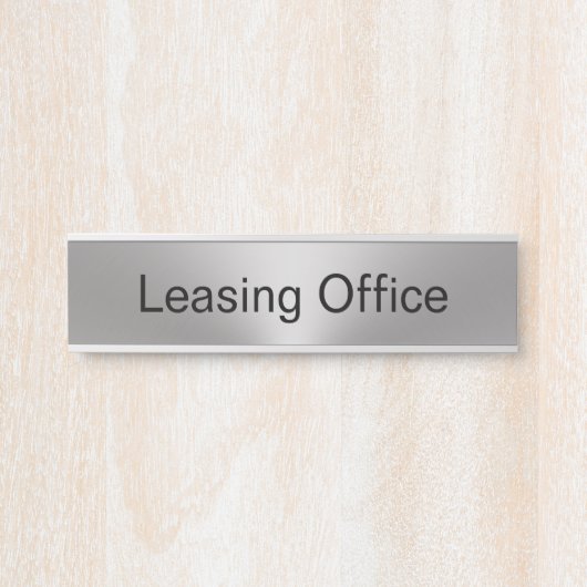 Leasing von Office-Imitaten - Vorlage für Silber u Türschild (Vorderseite )