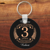 Leather 3 years wedding anniversary schlüsselanhänger (Vorderseite)