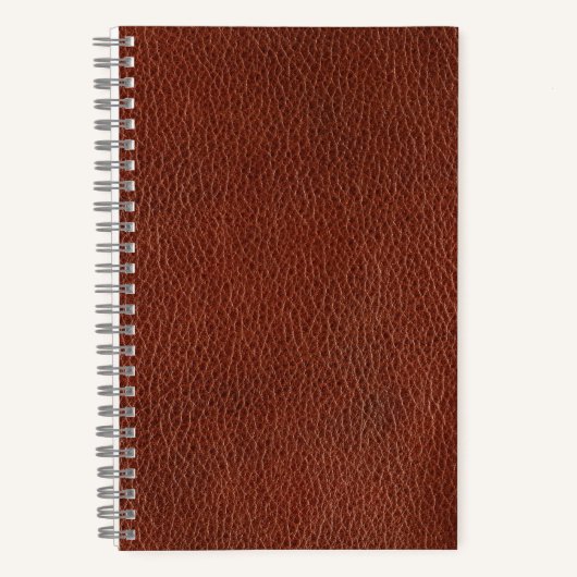 Leather 5.5" x 8.5" Spiralbuchse Notizblock (Vorderseite)