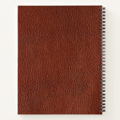 Leather 8.5" x 11" Spiral-Notebook Notizblock (Rückseite)