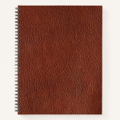 Leather 8.5" x 11" Spiral-Notebook Notizblock (Vorderseite)