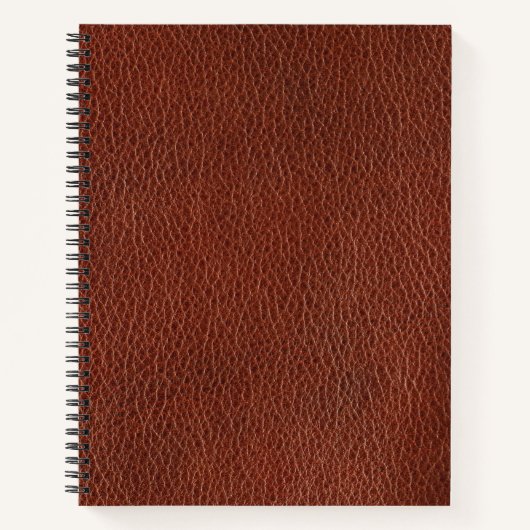 Leather 8.5" x 11" Spiral-Notebook Notizblock (Vorderseite)