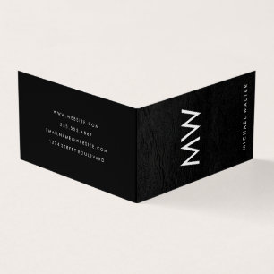 Leather aus Minimalistischen Monogram-Imitaten mit Visitenkarten
