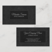 Leather aus schwarzem Fake Visitenkarte (Vorne/Hinten)