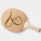 Leather Background Tan Table Tennis Custom Name  Tischtennis Schläger (Seitenansicht)