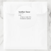 LEATHER BEAR RUNDER AUFKLEBER (Tasche)