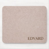 Leather Beige Design Mit Monogramm Mousepad (Vorne)