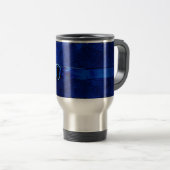 Leather & Belt Rich Blue Travel Mug Wrap Reisebecher (VorderseiteRechts)