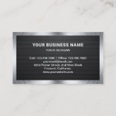 Leather Black Car Alloy Wheel Rim Mechanic Visitenkarte (Rückseite)