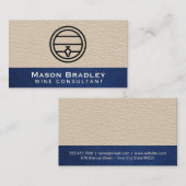 Leather | Blauleder Visitenkarte (Vorne/Hinten)