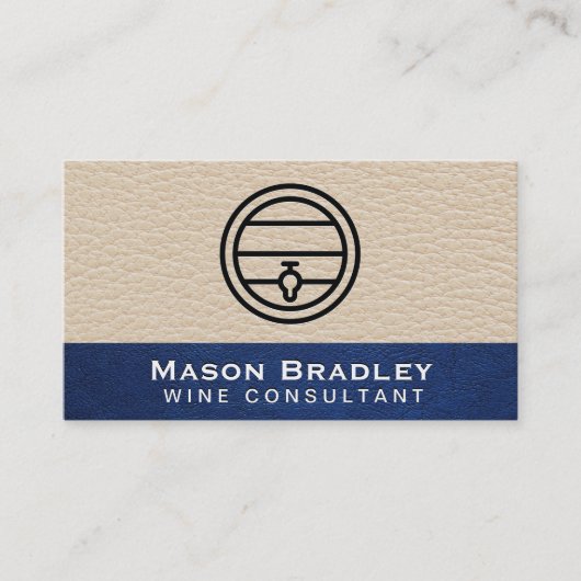 Leather | Blauleder Visitenkarte (Vorderseite)