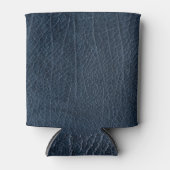 Leather Blue Tartan Fabric Crocodile Skin Dosenkühler (Vorderseite)