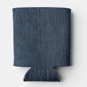 Leather Blue Tartan Fabric Crocodile Skin Dosenkühler (Rückseite)
