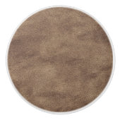 Leather Blue Tartan Fabric Crocodile Skin Keramikknauf (Vorderseite)