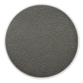 Leather Blue Tartan Fabric Crocodile Skin Keramikknauf (Vorderseite)