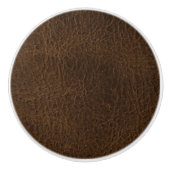 Leather Blue Tartan Fabric Crocodile Skin Keramikknauf (Vorderseite)