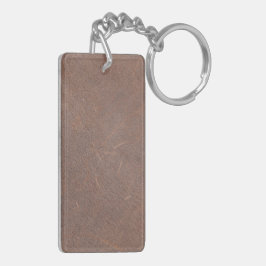 Leather Blue Tartan Fabric Crocodile Skin Schlüsselanhänger