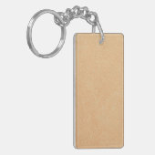 Leather Blue Tartan Fabric Crocodile Skin Schlüsselanhänger (Vorderseite links)