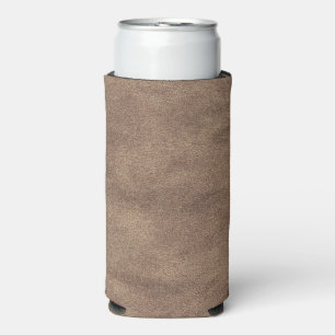 Leather Blue Tartan Fabric Crocodile Skin Selters Dosenkühler