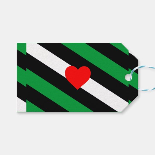 Leather Boi Pride Flag Geschenkanhänger (Vorderseite (Horizontal))