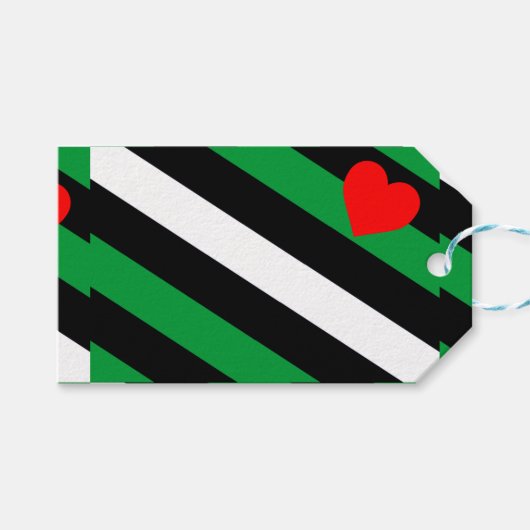Leather Boi Pride Flag Geschenkanhänger (Vorderseite (Horizontal))
