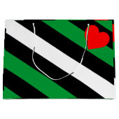 Leather Boi Pride Flag Große Geschenktüte (Vorderseite)