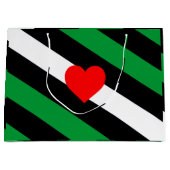 Leather Boi Pride Flag Große Geschenktüte (Vorderseite)