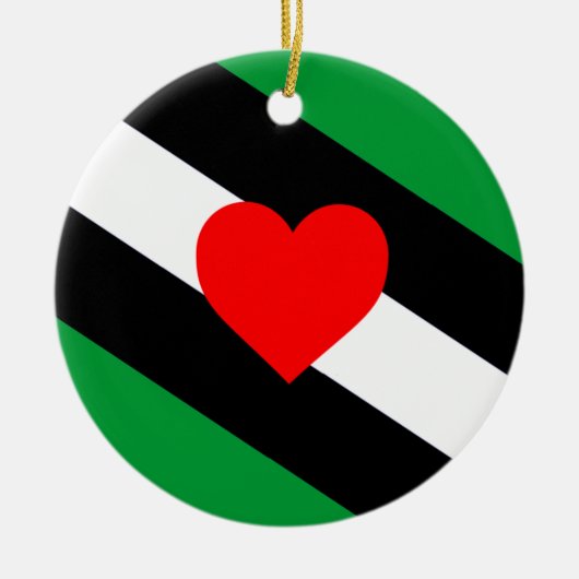 Leather Boi Pride Flag Keramik Ornament (Vorne)